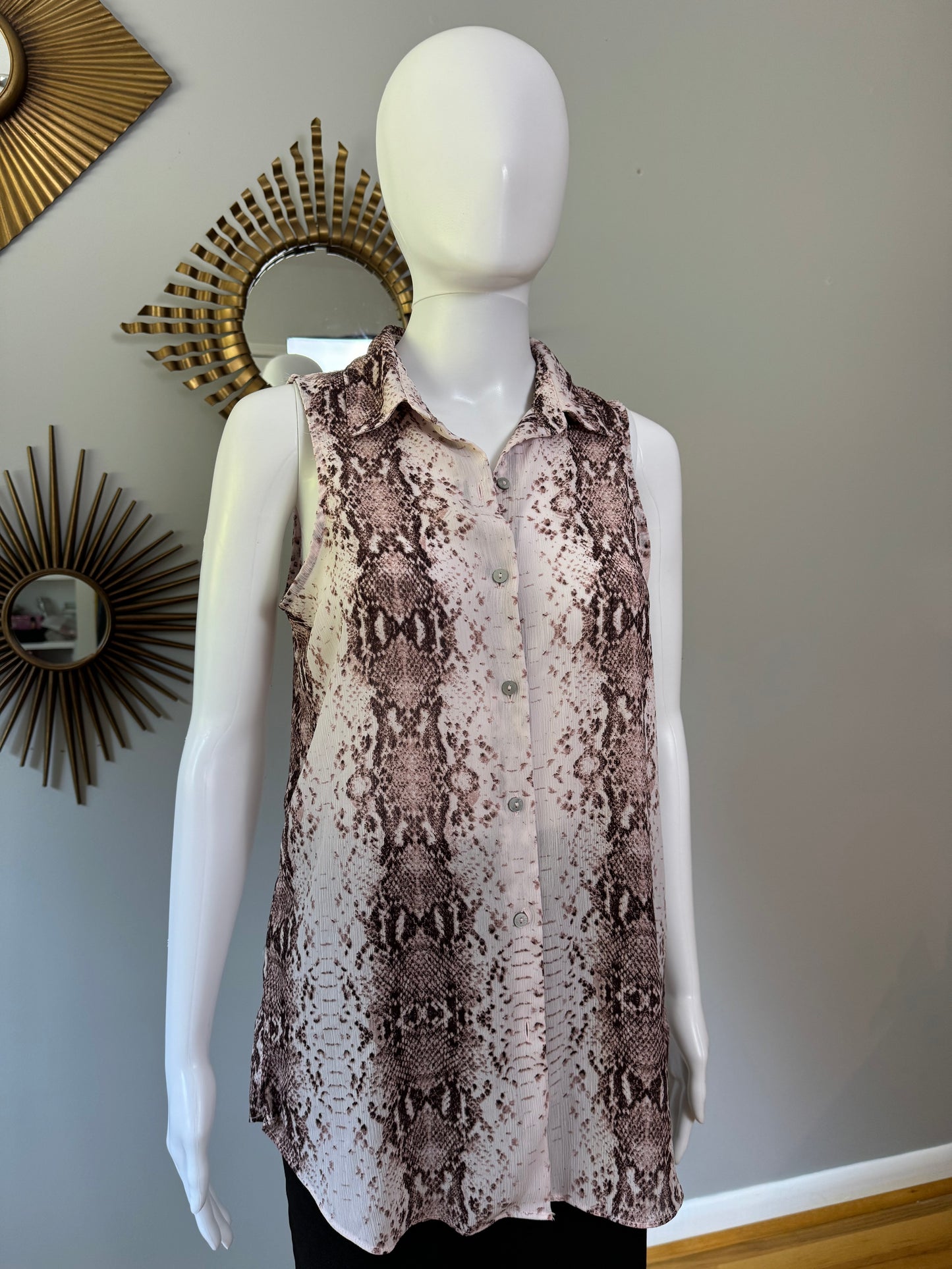 Rachel Zoe - Pink Snakeskin Print Top