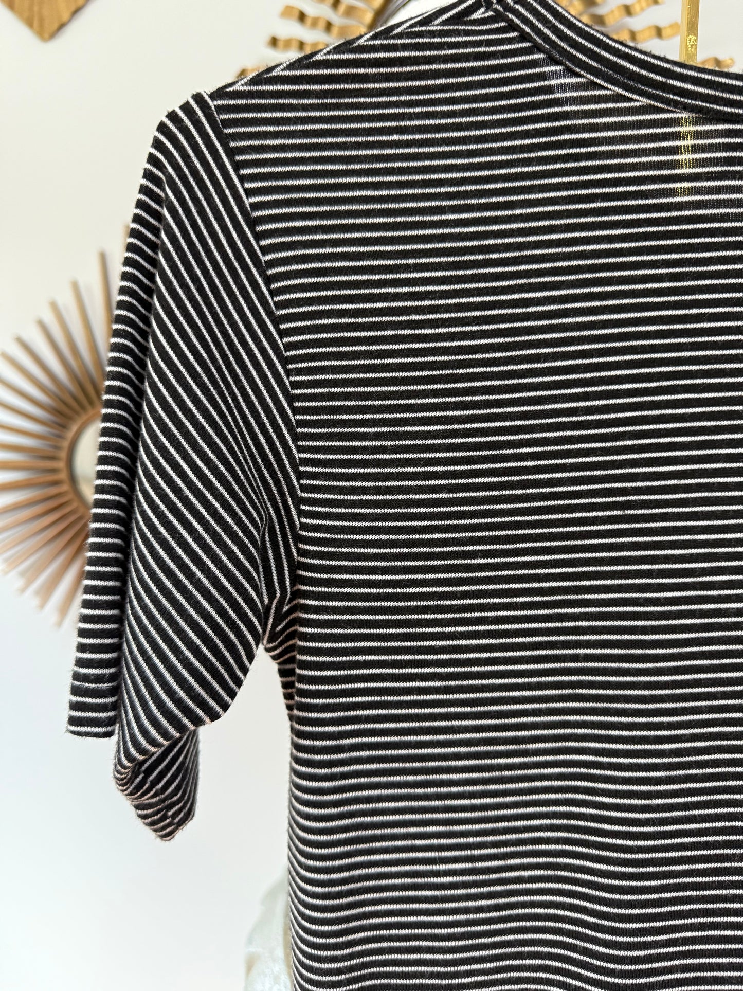 TopShop - Blue Striped Embroidered Shirt
