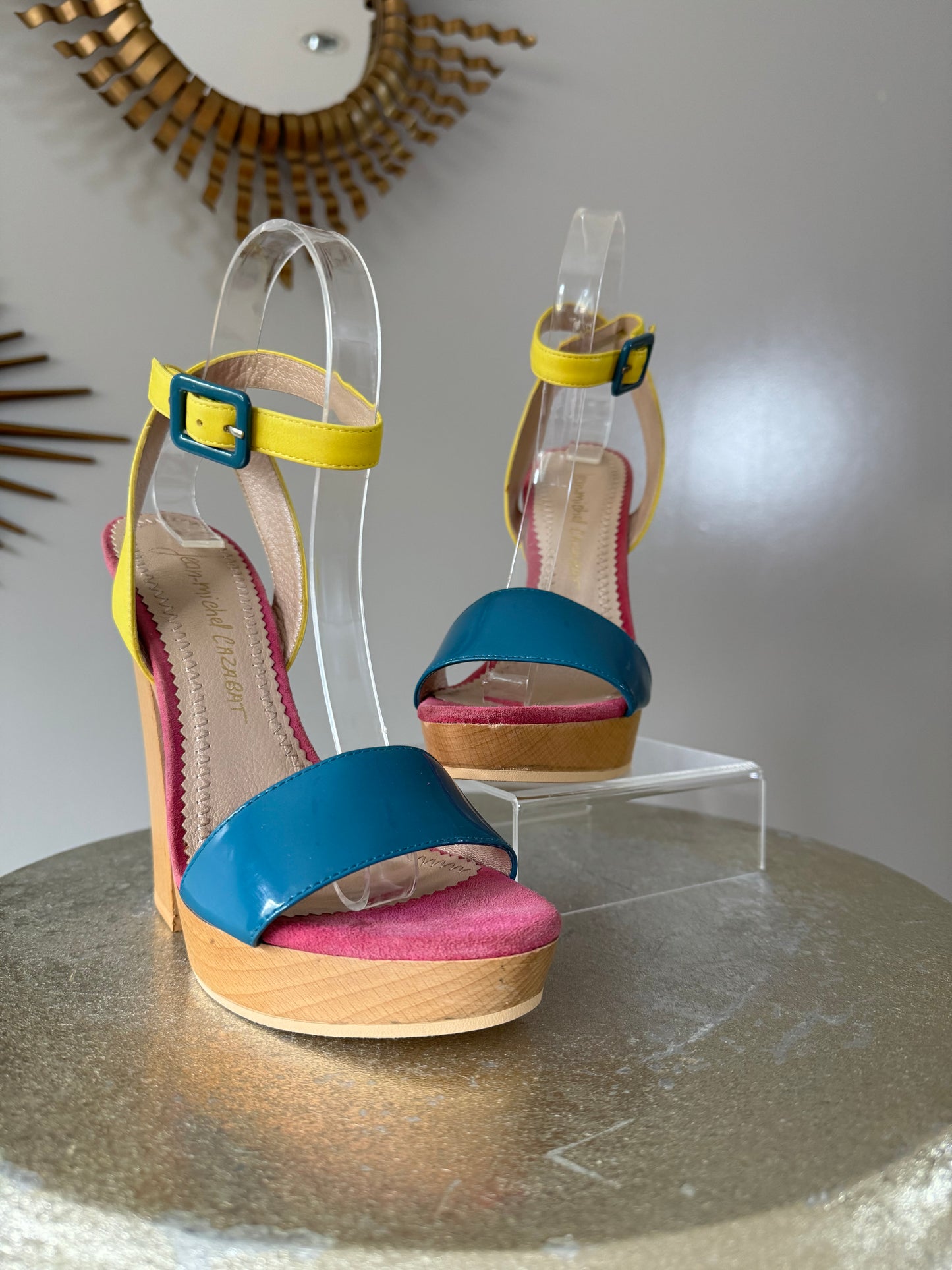 Jean-Michel Cazabat - Multicolor Block Heel Sandals