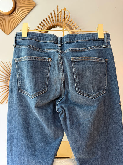 Topshop - Blue Beaded Lucas Moto Jeans