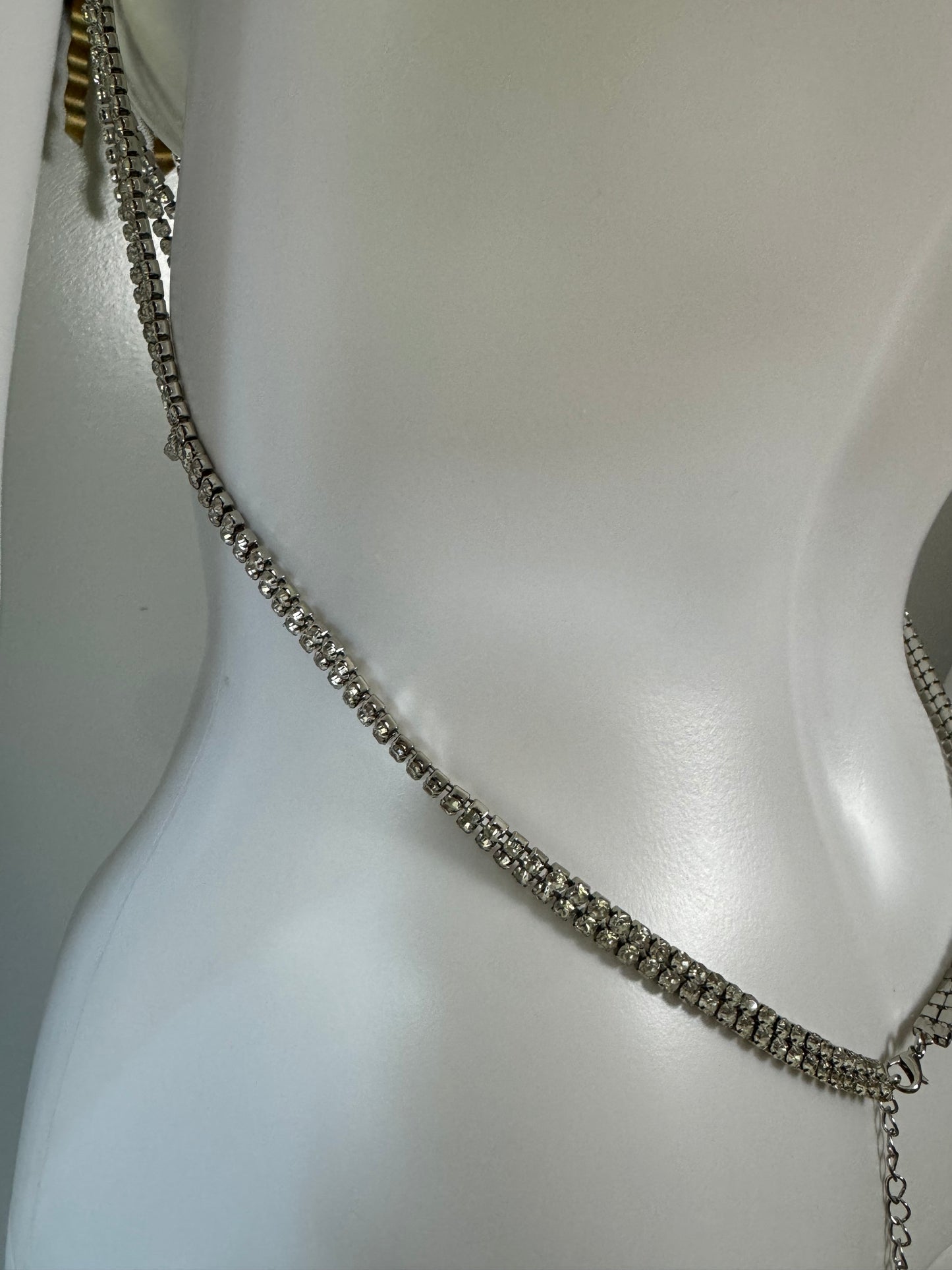 ZARA - Silver Rhinestone Bra Top