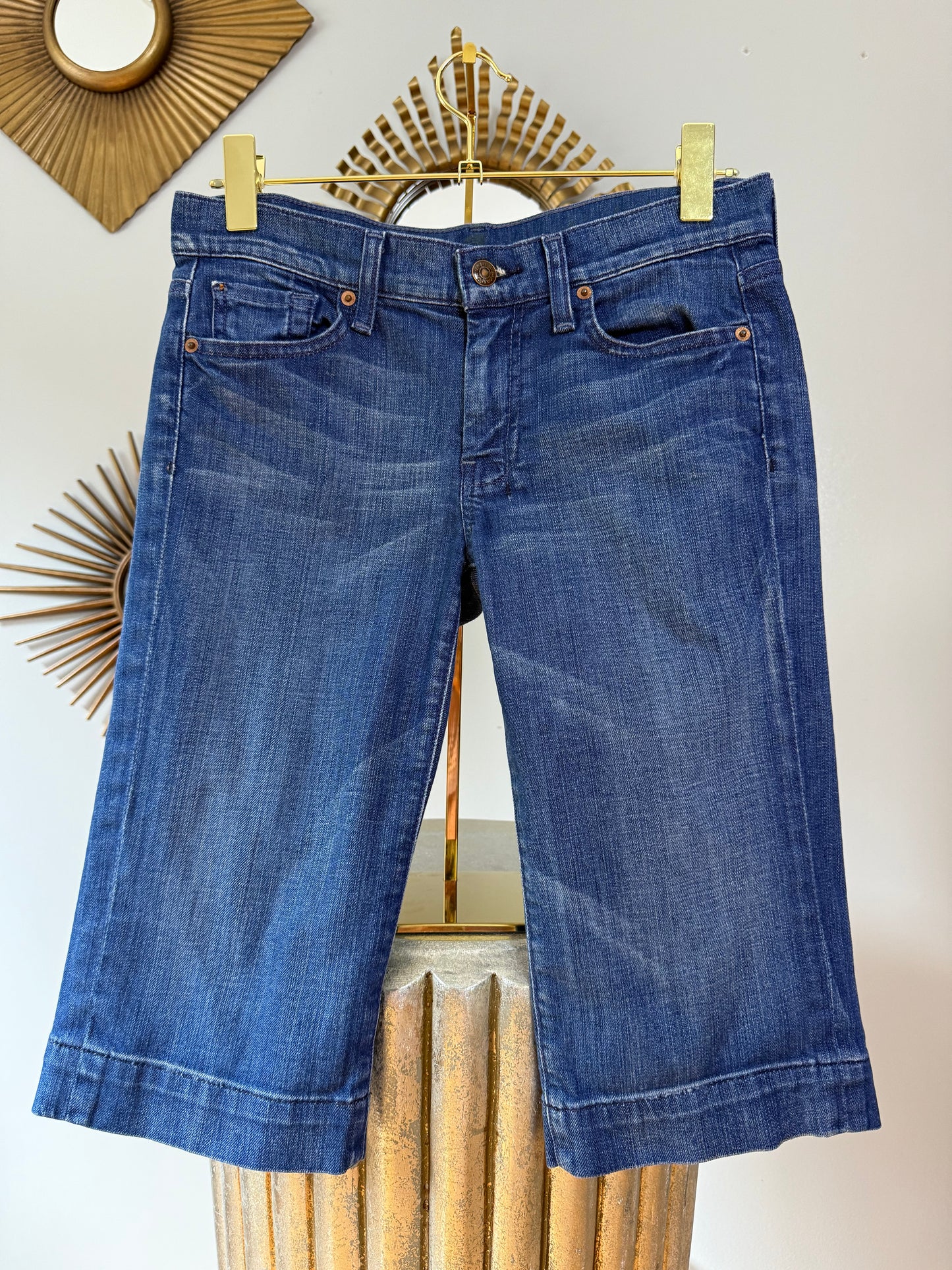 7 For All Mankind - Blue Denim Bermuda Shorts