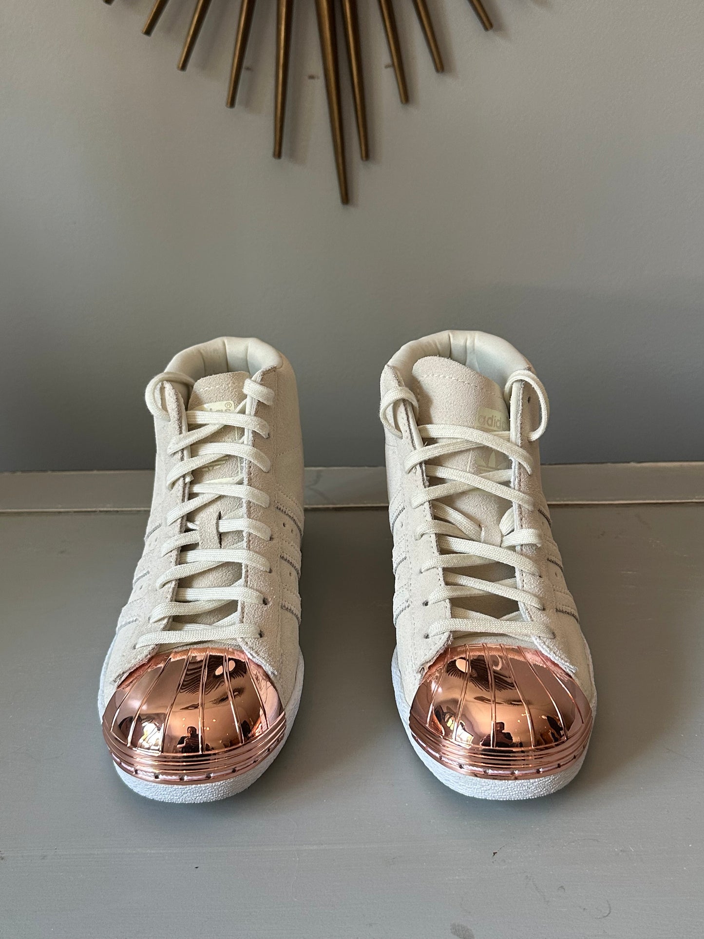 Adidas - Superstar 80’s Rose Gold Metal Toe Cap Sneakers-Chic Couture Closet ATL 