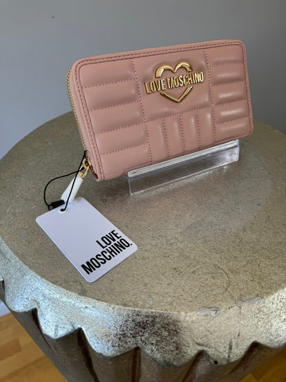 Love Moschino - Peach Quilted Faux Leather Wallet