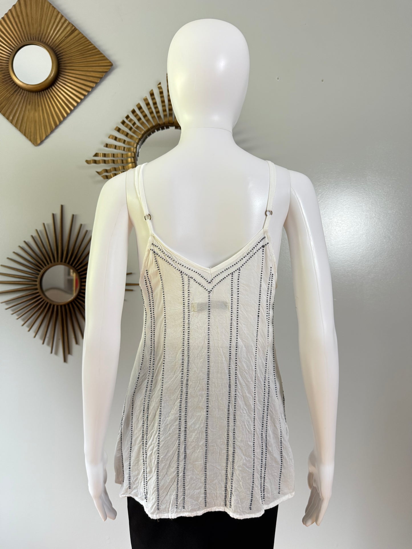 Milkshake- White Beaded Tank Top