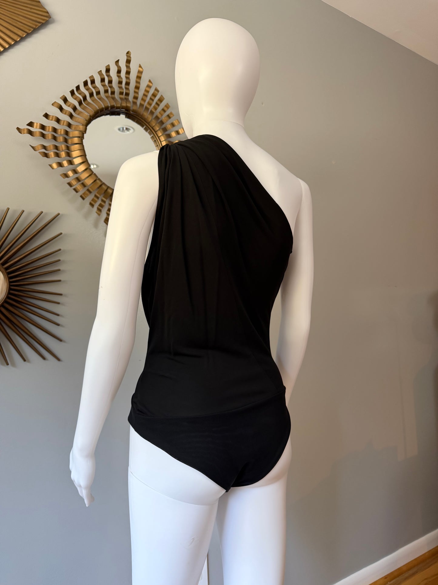 ZARA - Black One Shoulder Cutout Bodysuit