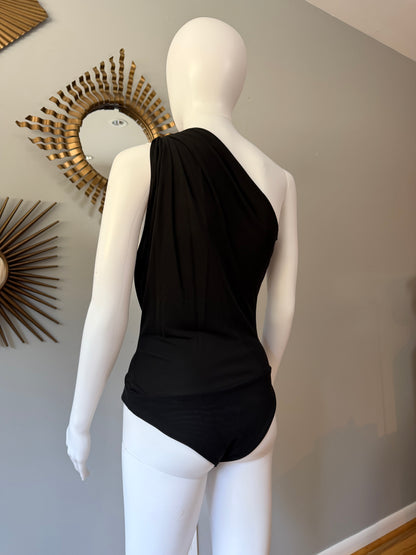 ZARA - Black One Shoulder Cutout Bodysuit