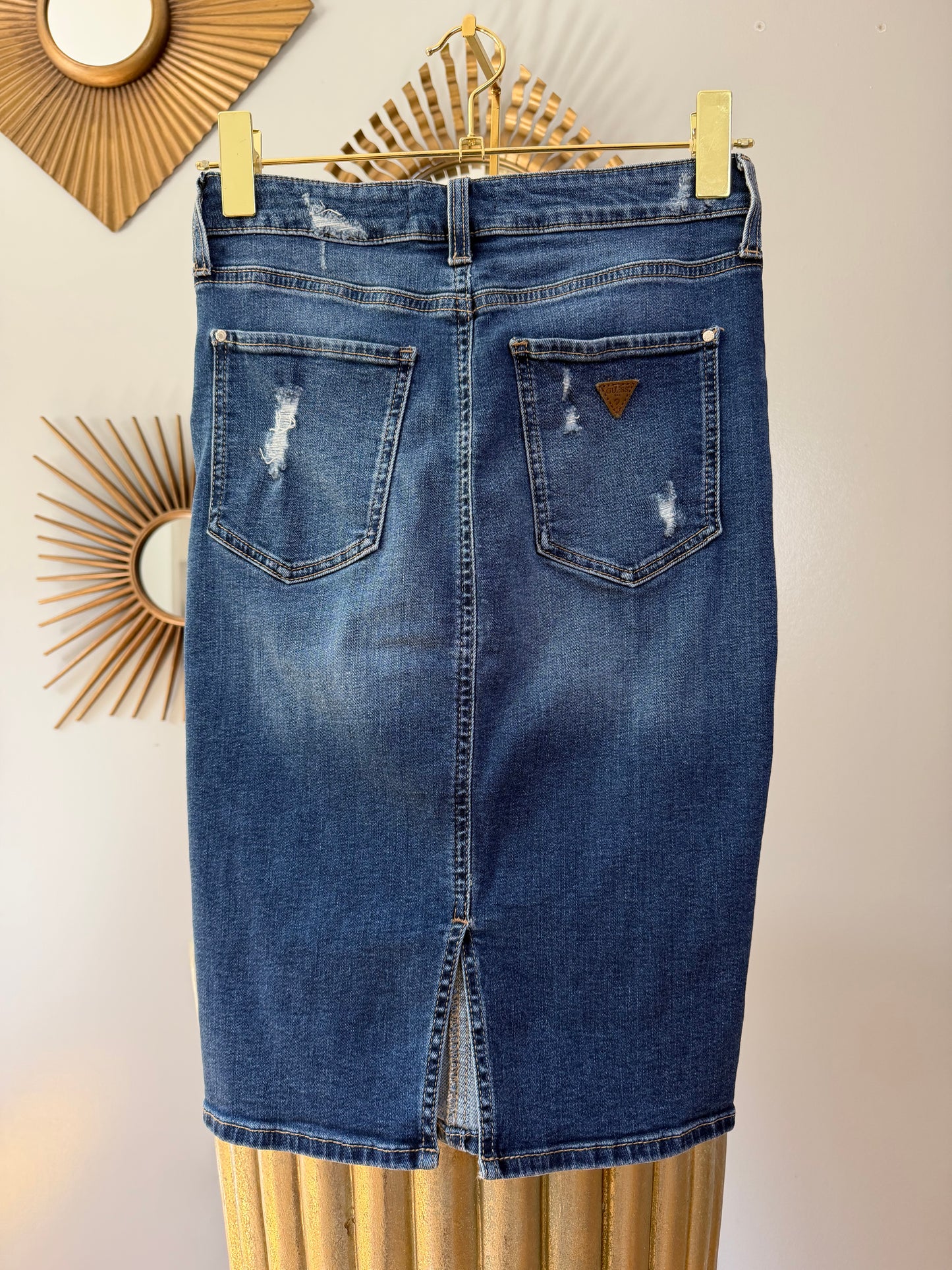 Guess - Blue Denim Pencil Skirt