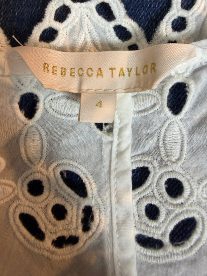 Rebecca Taylor - White Eyelet Cotton Top