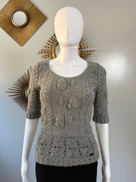 Oscar de la Renta - Gray Cashmere Sweater Runway Pre-fall 2010