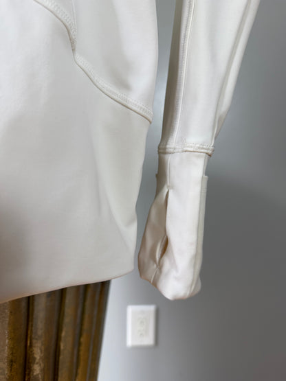 Athleta - White Quater-Zip Performance Pullover