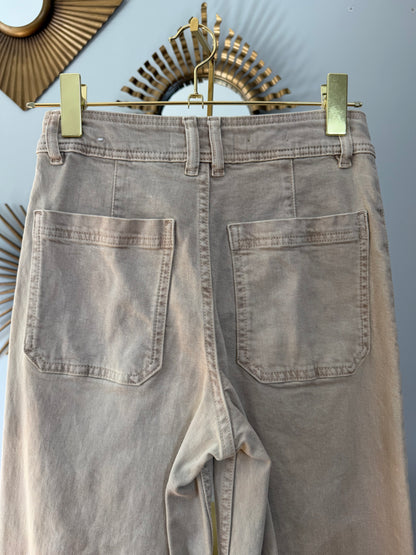 MNG - Tan Wide Leg Jeans