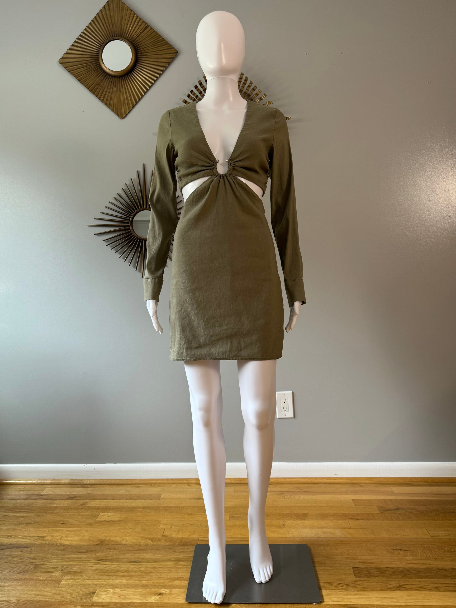 zara green mini dress Zara Dresses | Zara Pleated Hem Mini Dress | Color: Green