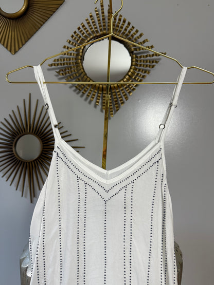 Milkshake- White Beaded Tank Top