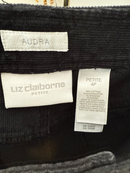 Liz Claiborne - Black Audra Corduroy Pants