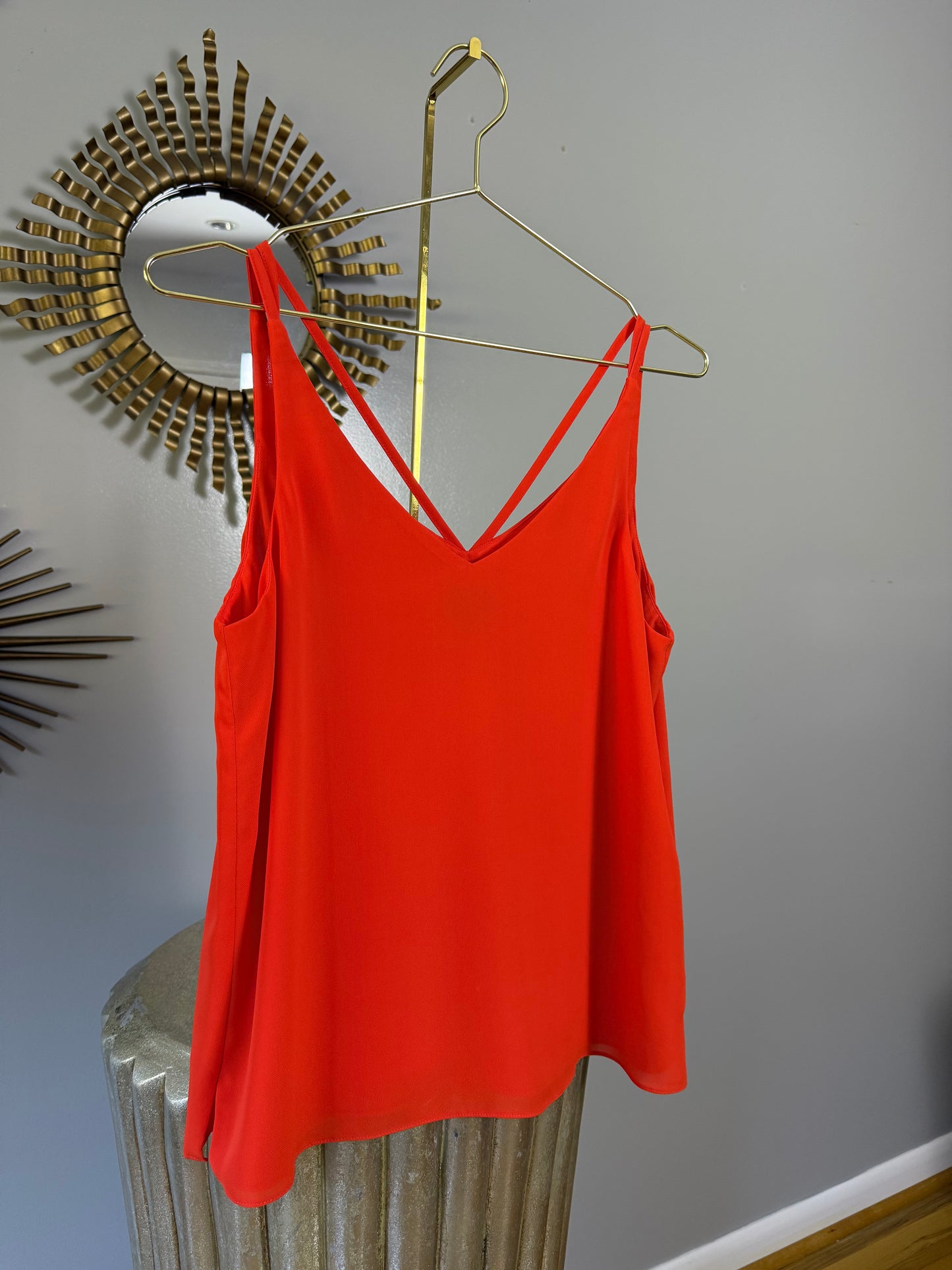 Topshop - Orange Sleeveless Top