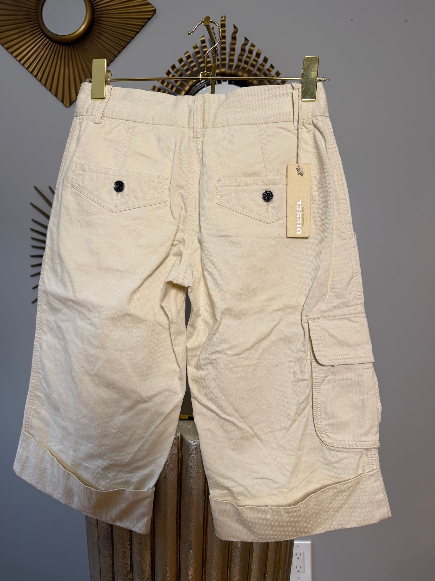 Diesel - Cream Cargo Shorts
