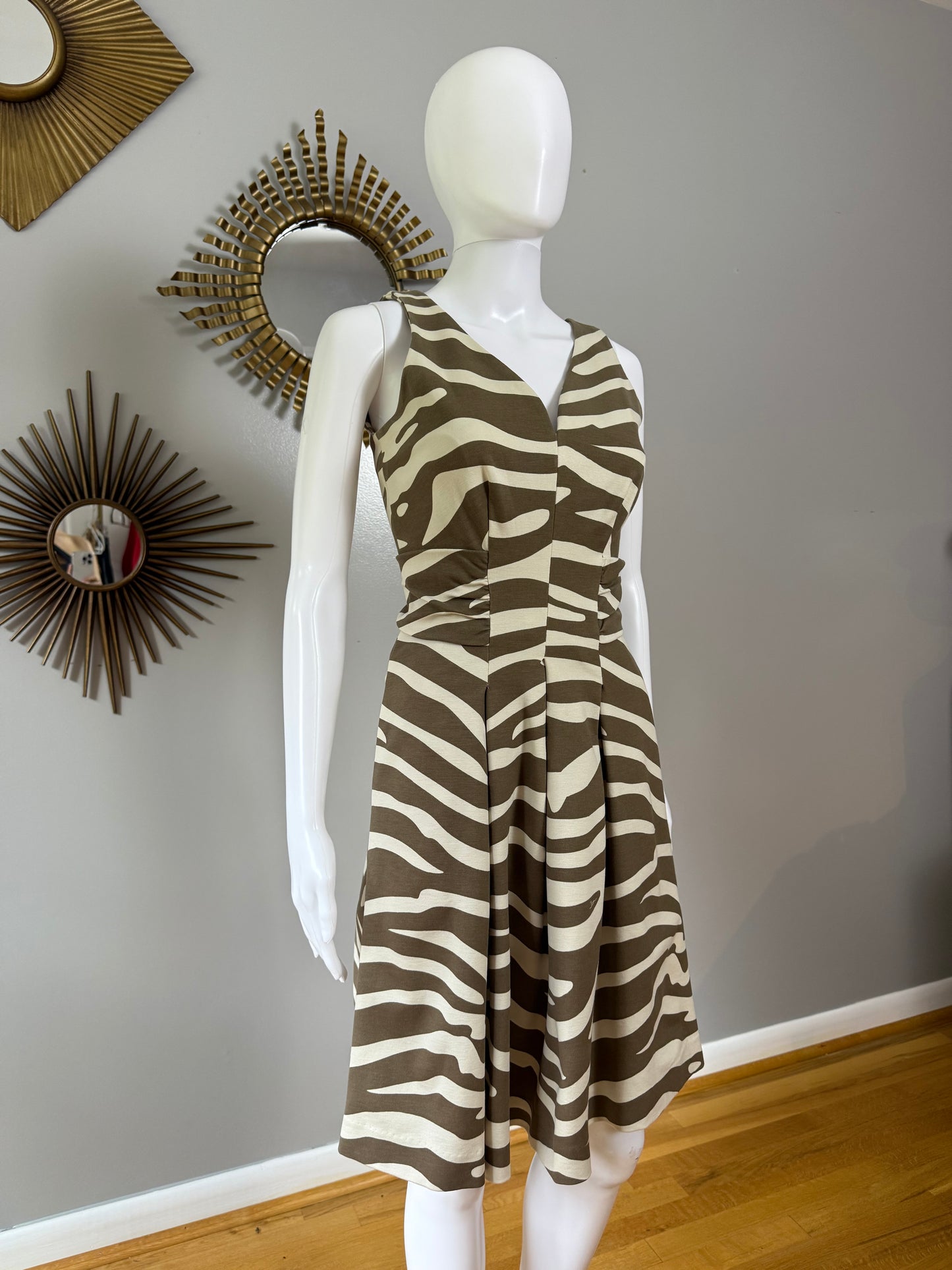 Banana Republic- Brown Zebra Print Dress