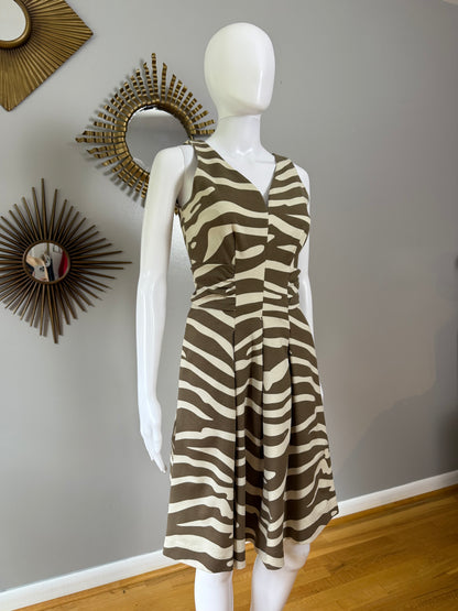 Banana Republic- Brown Zebra Print Dress