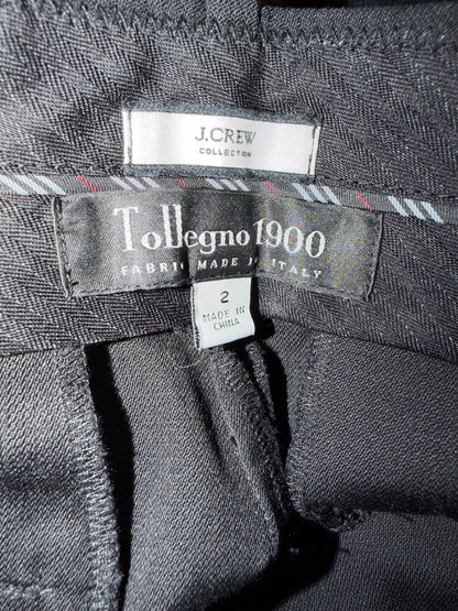 J Crew - Black Ankle Cropped Pants w/ Side Stripe