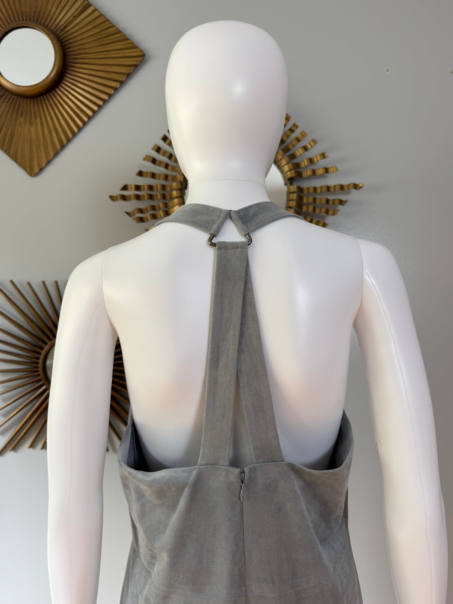 BCBGMaxAzria - Gray Abbott Sleeveless V-Neck Shift Dress