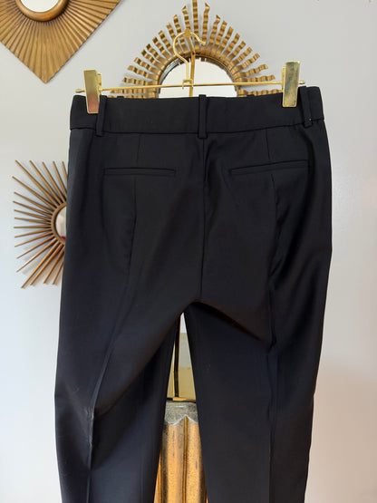 J Crew - Black Ankle Cropped Pants w/ Side Stripe