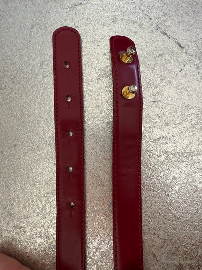 Moschino - Red Leather Heart Buckle Belt