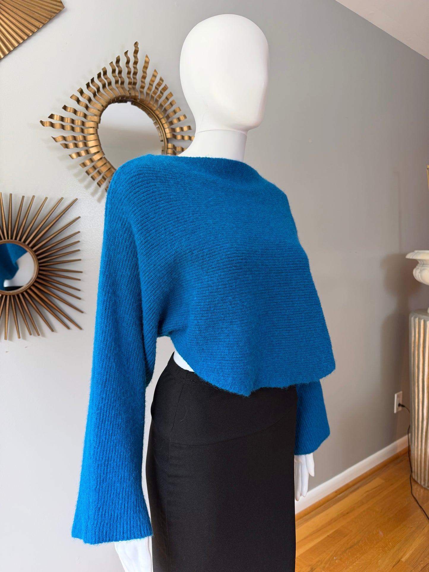 Blue High & Low Sweater