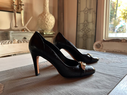 Gucci - Zapatos de salón Margaux de piel de becerro negro