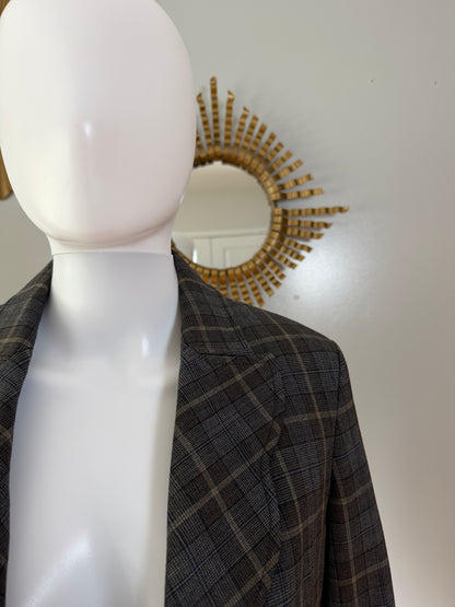 Etcetera - Blue & Grey Plaid Pantsuit