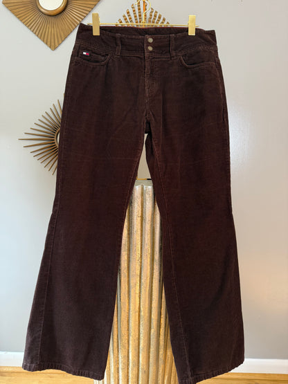 Tommy Hilfiger - Brown Corduroy Straight Leg Pants