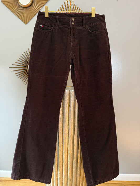Tommy Hilfiger - Brown Corduroy Straight Leg Pants