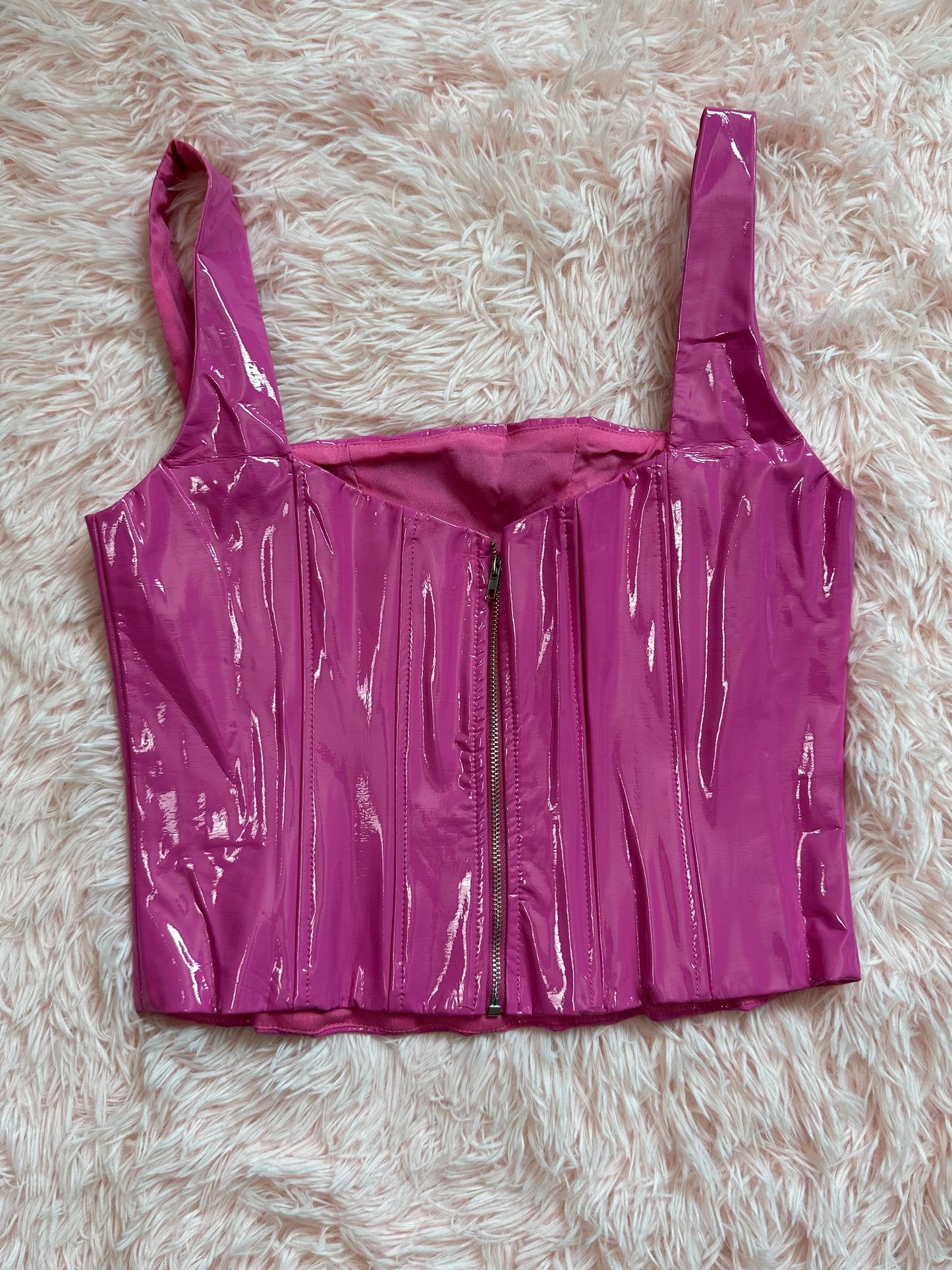 H:ours: Pink Ember Corset Top