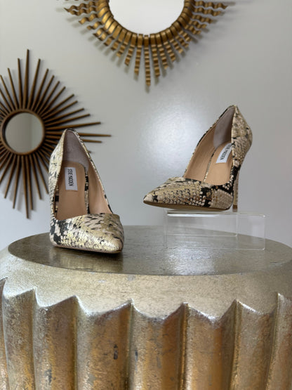 Steve Madden - Gold Vala Snakeskin Pumps