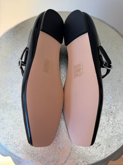 J Crew - Black Spazzo Mary Jane Ballet Flat