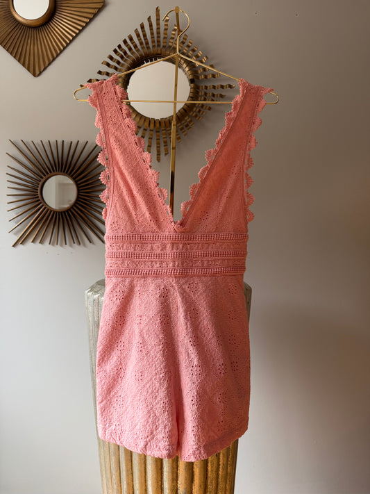 Forever 21 - Pink Crochet Romper