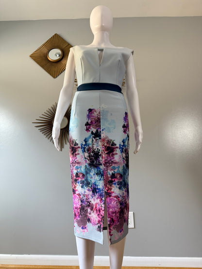 True Violet - Blue Floral Midi Dress