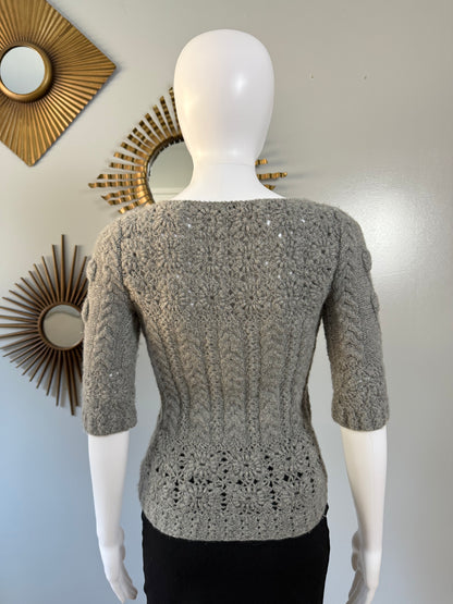 Oscar de la Renta - Gray Cashmere Sweater Runway Pre-fall 2010