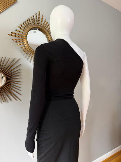 ZARA - Black One Shoulder Cutout Bodysuit