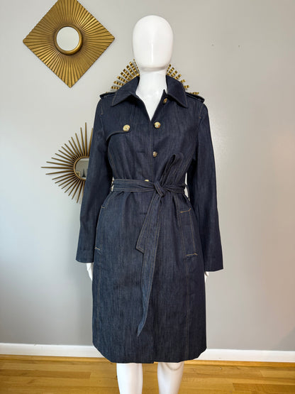 Talbots - Blue Denim Trench Coat