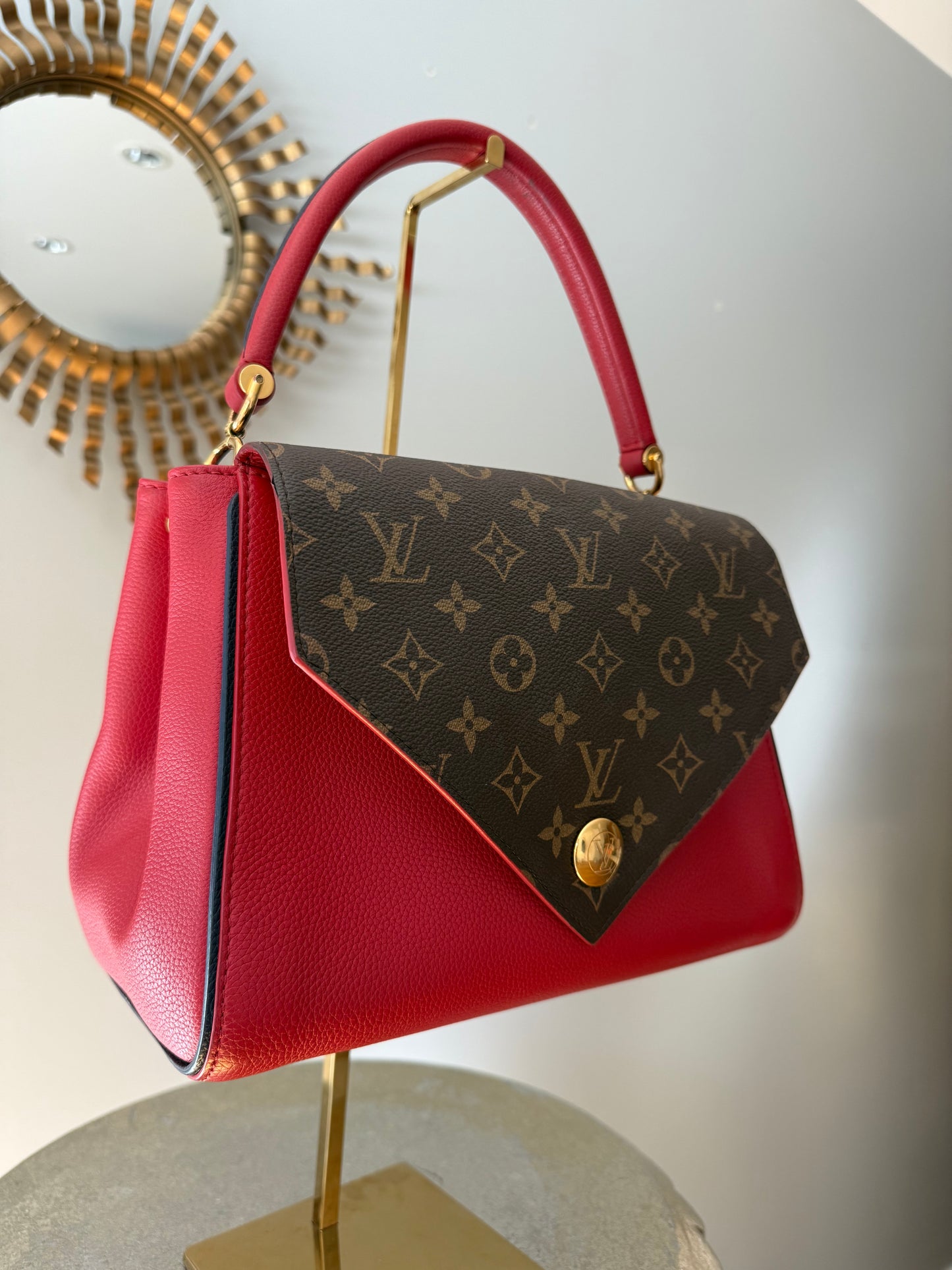 Louis Vuitton - Red Double V Leather Bag