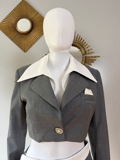 Nana Jacqueline - Grey Charloteen Jacket & Harper Skirt Set