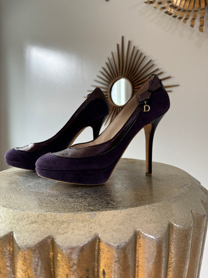 DIOR - Purple Deco Suede Pumps