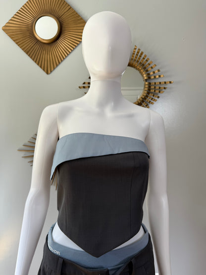 La Lune Du Ciel - Grey Tube Top & Pants Set