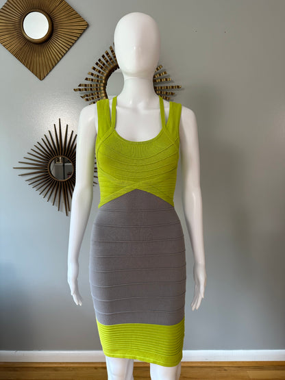Wow Couture - Green Open Back Bandage Dress