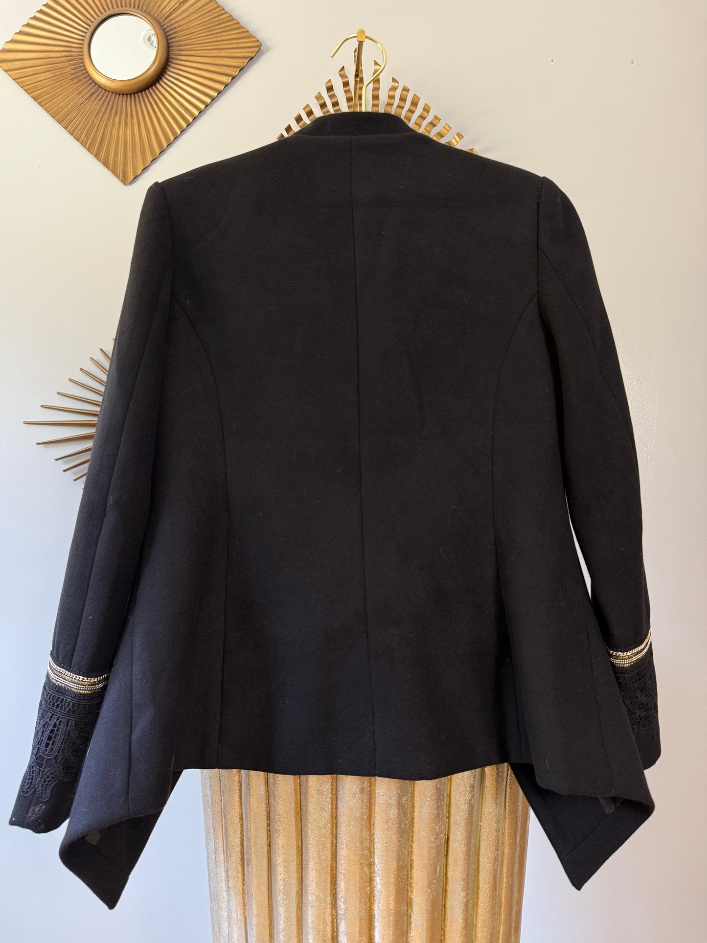 Romeo & Juliet Couture - Black Military Jacket w/ Gold Buttons