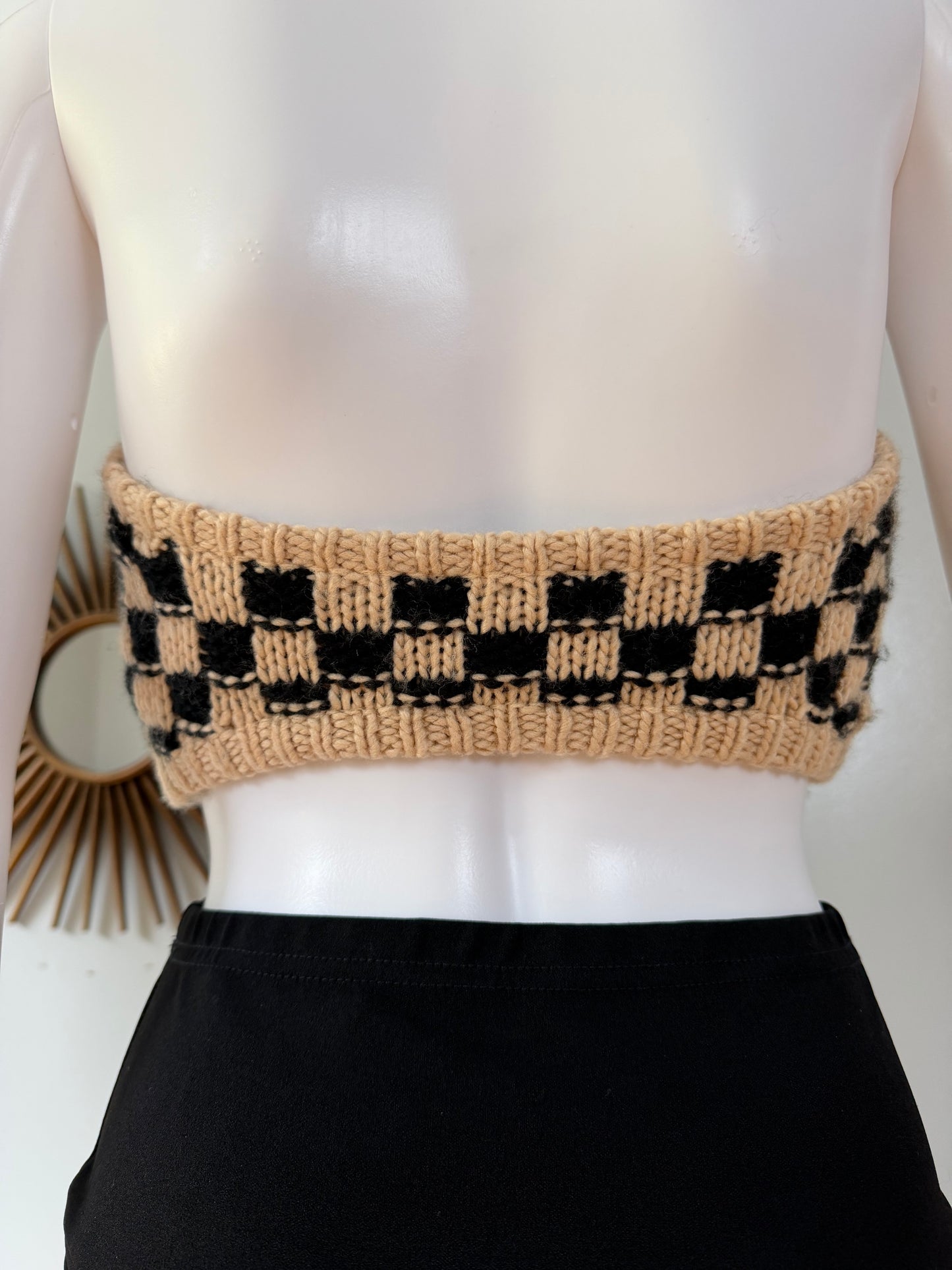 For Love & Lemons - Tan Lana Bustier Crop Top