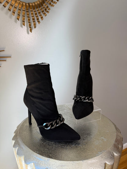 Nine West - Black Chain Booties