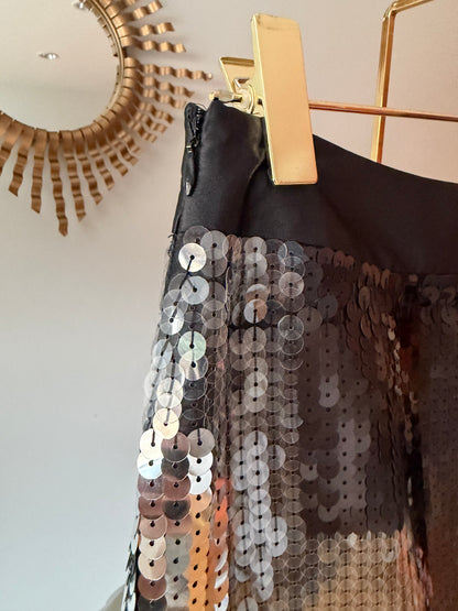 Express - Black Sequin Mini Skirt