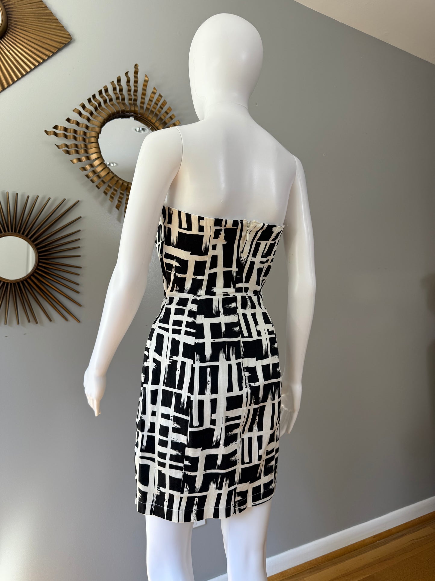 Charlotte Russe - Black & White Abstract Mini Dress